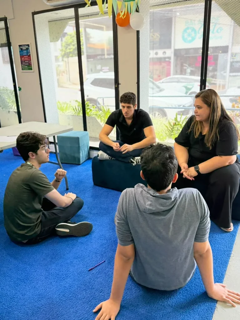 Roda de mentoria do preparatório para a Olimpíada Brasileira de Tecnologia