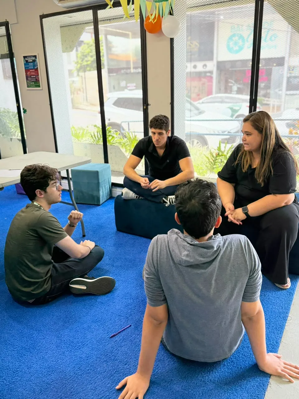 Roda de mentoria do preparatório para a Olimpíada Brasileira de Tecnologia